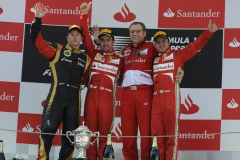 The podium: Spanish GP 2013