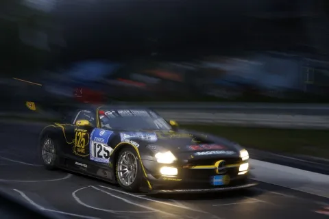 125 years Dunlop were celebrated on of four ROWE Mercedes SLS