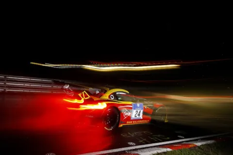 The Walkenhorst BMW Z4 racing through the night