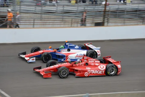 Dario Franchtti and Conor Daly
