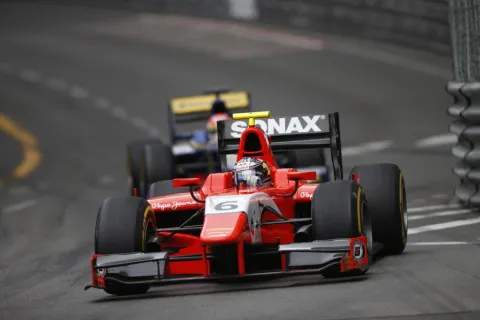 Mitch Evans leads Felipe Nasr in race 1