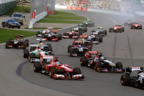 Start to the Canadian GP 2013