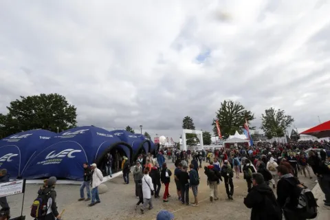 Inside of the Le Mans circuit