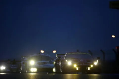Le Mans during the night