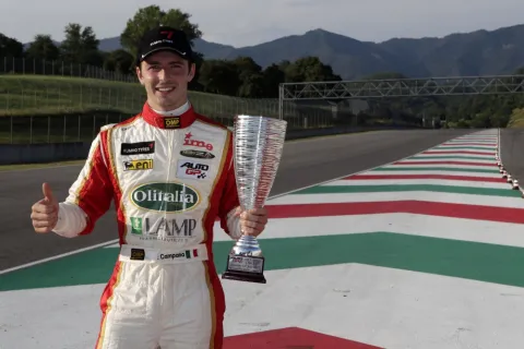 Finally the winner of Race 1: Sergio Campana