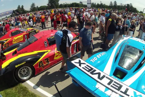 The "Fan Walk" before the start of the race in Indianapolis