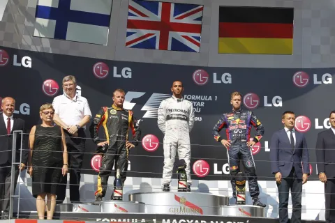 The podium of the Hungarian GP 2013