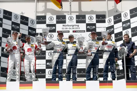 The podium of race 1: Win for Maxi Götz and Maxi Buhk