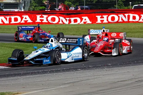 Always in the points: Helio Castroneves leads the points standings