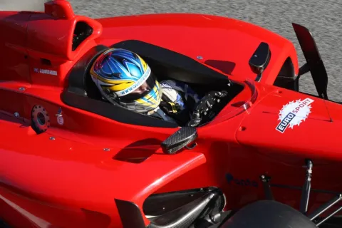 Adrian Quaife-Hobbs, champion of the year 2012, tested the upgraded Lola of last year