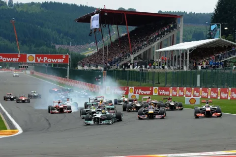 Start of the GP of Belgium