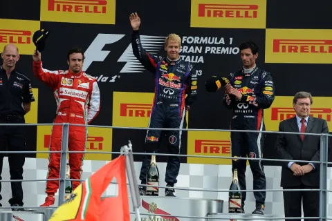 The podium of the Monza GP 2013