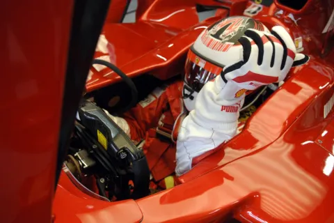 From 2014 Kimi Raikkonen's helmet is to be found in a Ferrari