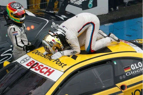 Timo Glock on his winning BMW