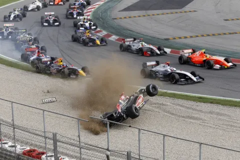 Crash at Turn 1: Sorensen retires