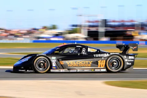 In new colors to 2nd: Wayne Taylor Racing with Max Angelelli, Jordan Taylor and Ryan Hunter-Reay