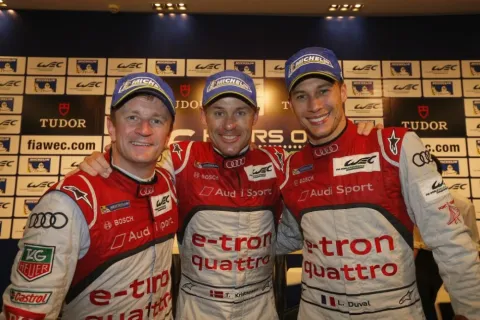 World Champions 2013: Allan McNish, Loic Duval and Tom Kristensen