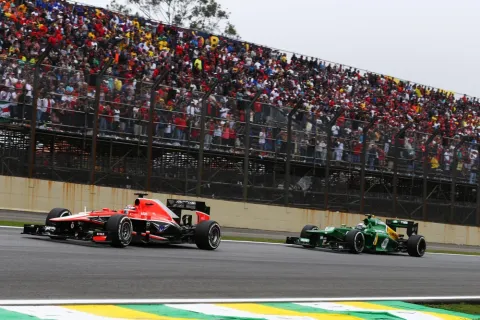 Marussia won the battle against Caterham to 10th place