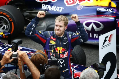 World champion Sebastian Vettel ninth win in a row