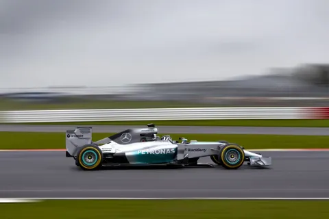 The new Mercedes W05 at the first rollout