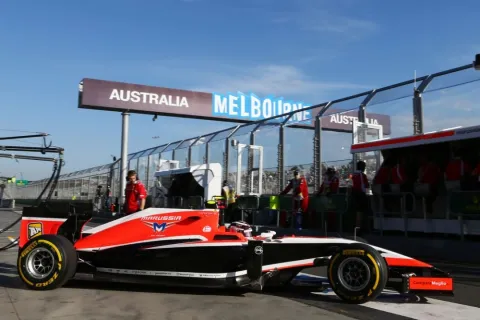 First exit for Max Chilton in the Marussia