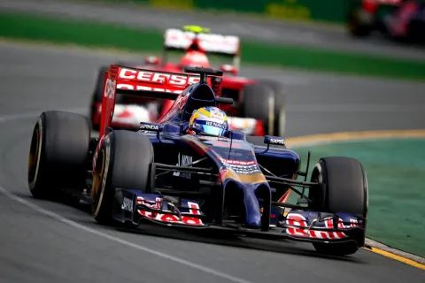 Good start into the season for Jean-Eric Vergne - here ahead of Kimi Raikkonen