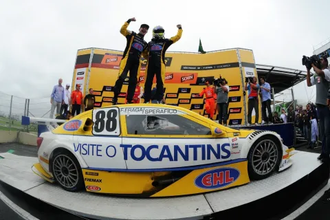 First winner 2014: The 19 year old rookie Felipe Fraga along with Rodrigo Serafico