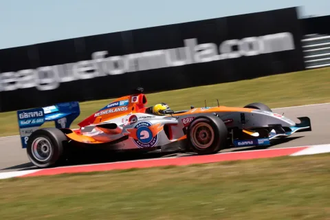 #8 Robert Doornbos – SF Team Netherlands (AtechReid GP) – Panoz DP09B - Menard – Superleague Formula 2011